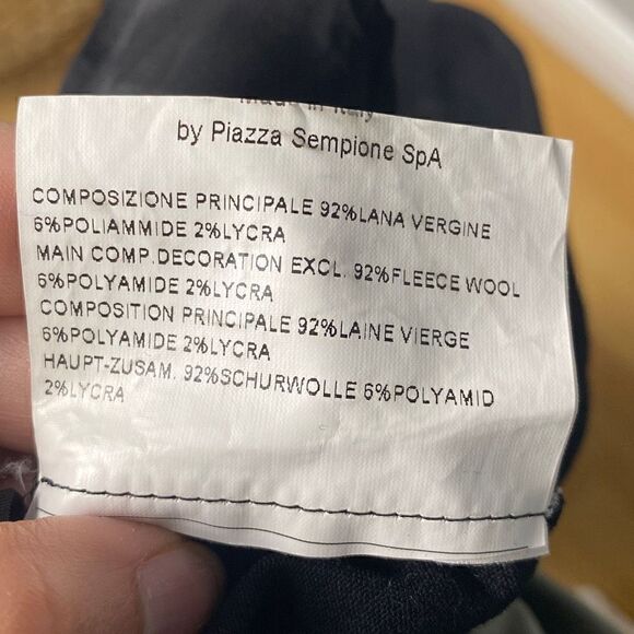 Piazza Sempione Straight Leg Cropped Black Trousers - Picture 9 of 9